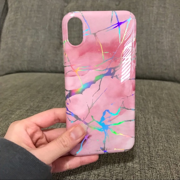 Accessories - Iphone Case - Pink Marble Lighting